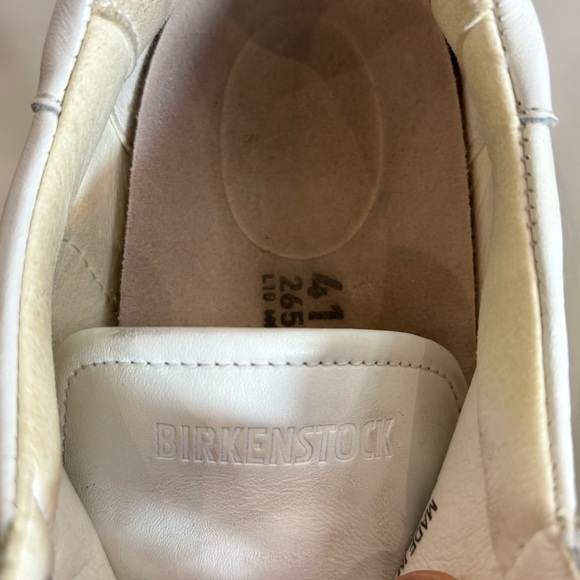 BIRKENSTOCK Sz 41 or 10 Bend Low White Lace-Up Leather Sneakers - Picture 10 of 11